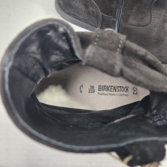 Birkenstock Sarnia Black Waxed Suede Chelsea Ankle Boots Size EU 36 narrow US 5 - Picture 12 of 13